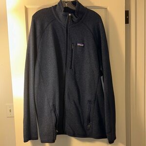 Patagonia Men's XXXL Dark Blue Zip-Up Sweater